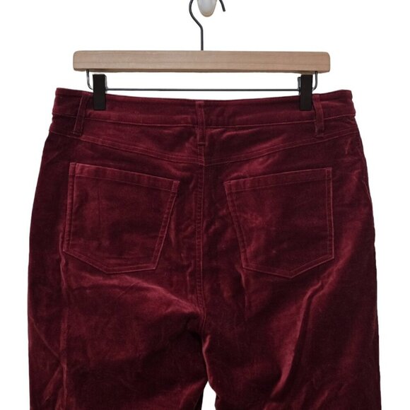 Soft Surroundings Blakely Velveteen Pants in Cabernet Sz 10 - Picture 3 of 8